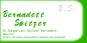 bernadett spitzer business card